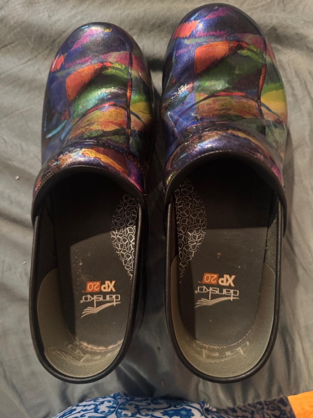 Dansko Kids Purple Multicolor Watercolor Clogs